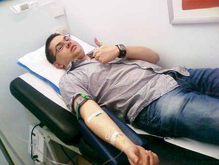 Ich mit Infusion